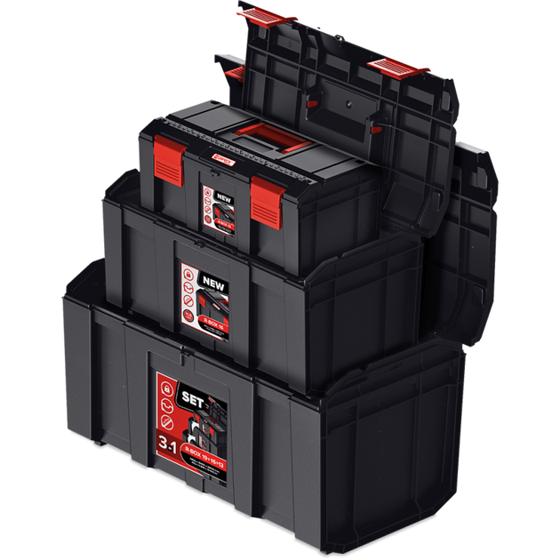 Набор ящиков QBRICK REGULAR R-BOX SET 19+16+13 (495 x 294 x 280), фото  | SNABZHENIE.com.ua