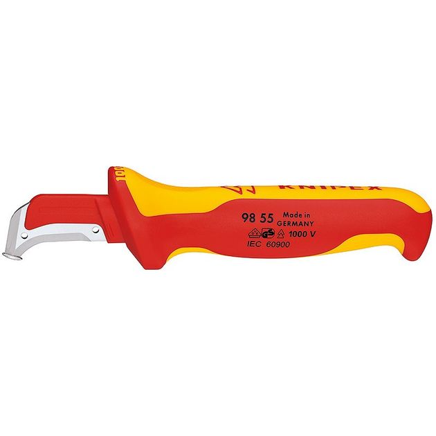 Нож для видалення ізоляції Knipex 98 55, 180 мм з п'яткою, фото  | SNABZHENIE.com.ua