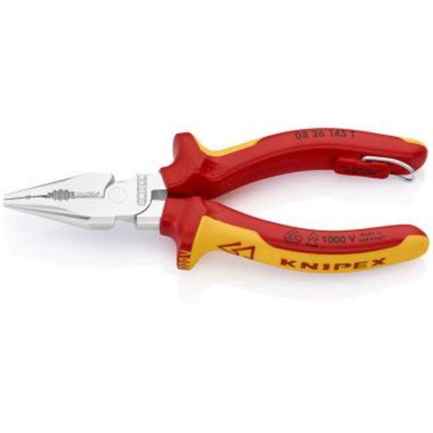 Удлиненные электроизолированные пассатижи KNIPEX 08 26 145T, фото  | SNABZHENIE.com.ua