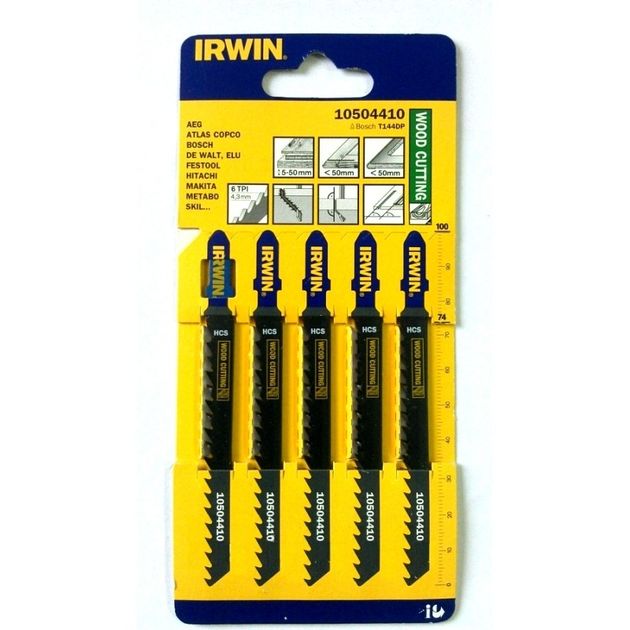Пилка IRWIN T144DP для лобзика по дереву, 5 шт., фото , изображение 2 | SNABZHENIE.com.ua Пилка IRWIN T144DP для лобзика по дереву, 5 шт., фото , изображение 2 | SNABZHENIE.com.ua