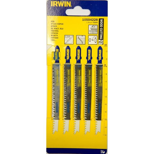 Пилка для лобзика по дереву IRWIN T234X, 5 шт (10504228), фото , изображение 3 | SNABZHENIE.com.ua Пилка для лобзика по дереву IRWIN T234X, 5 шт (10504228), фото , изображение 3 | SNABZHENIE.com.ua