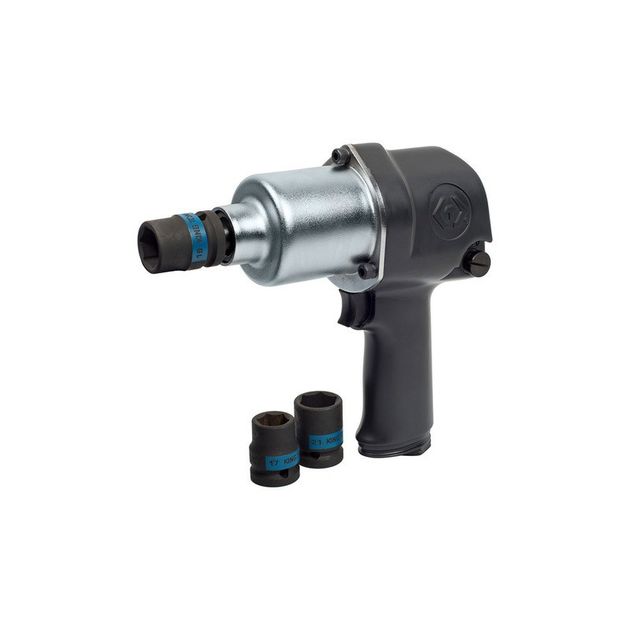 Пневматичний гайковерт 1/2" 678 Нм, в комплекті 3 торцеві головки (P33411-040B), фото , зображення 3 | SNABZHENIE.com.ua