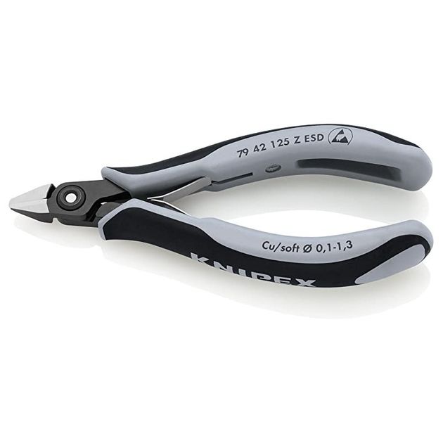 Кусачки боковые прецизионные KNIPEX 79 42 125 Z ESD для электроники, фото  | SNABZHENIE.com.ua