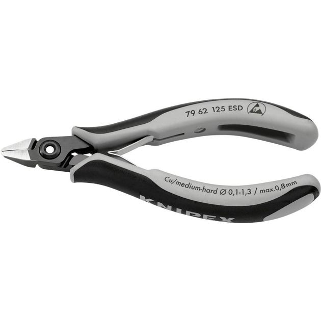 Прецизійні бокові кусачки для електроніки KNIPEX 79 62 125 ESD, фото  | SNABZHENIE.com.ua