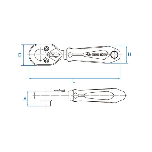 Трещотка 1/4" мини 72 зуба с битодержателем, 108 мм (276A-04G), фото , изображение 4 | SNABZHENIE.com.ua