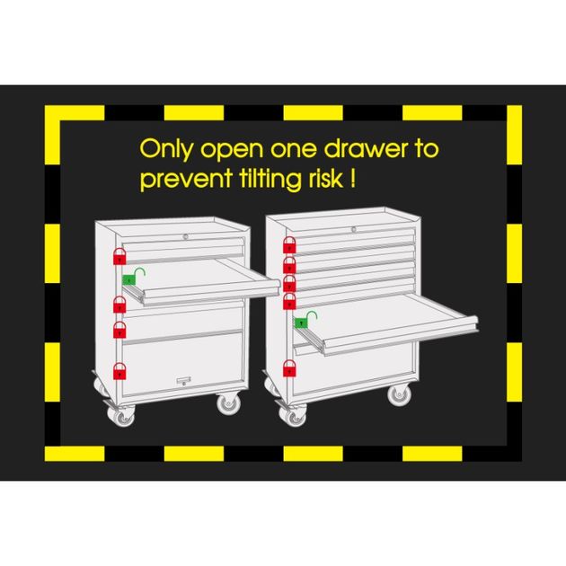 Тумба на колесах, 7 ящиків, з замком (відкривається тільки одна полиця), фото , зображення 2 | SNABZHENIE.com.ua