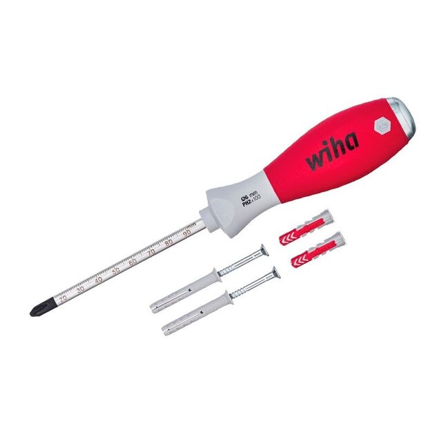 Ударная отвертка WIHA SoftFinish PH2 100 мм для дюбелей в блистере, фото  | SNABZHENIE.com.ua