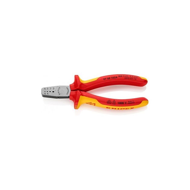 Обжимной инструмент KNIPEX для тонкостенных гильз 97 68 145 A, фото  | SNABZHENIE.com.ua