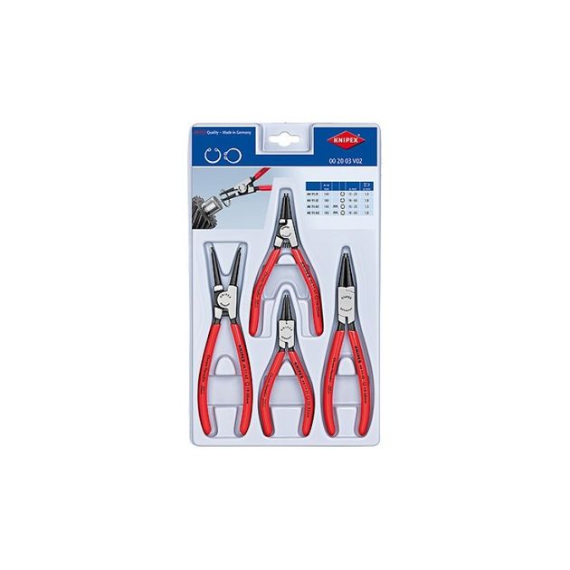 Комплект щипцов для стопорных колец KNIPEX 00 20 03 V02, 4 шт., фото  | SNABZHENIE.com.ua