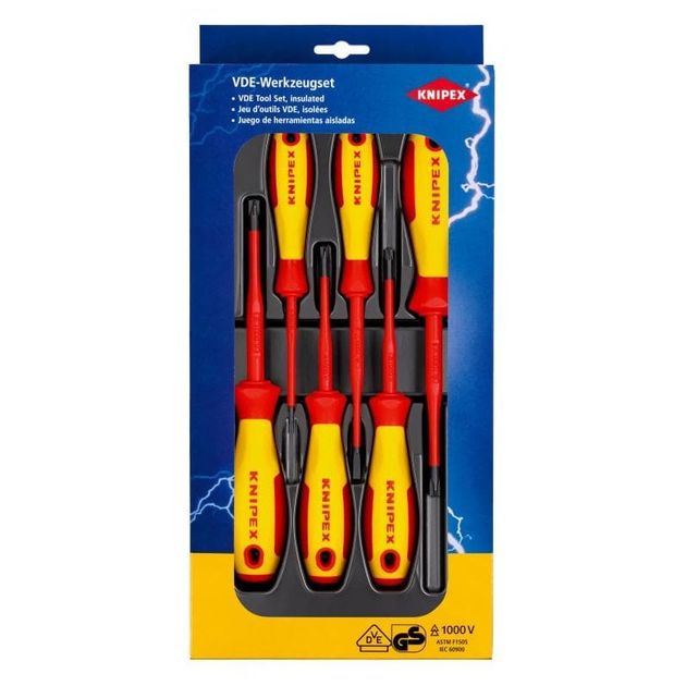 Набор диэлектрических отверток KNIPEX 00 20 12 V05, шлиц/PlusMinus, фото  | SNABZHENIE.com.ua