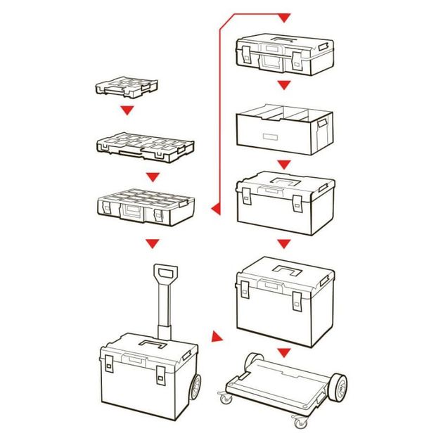 Ящик для инструментов QBRICK SYSTEM ONE 450 PROFI 585x385x420 мм, фото , изображение 3 | SNABZHENIE.com.ua Ящик для инструментов QBRICK SYSTEM ONE 450 PROFI 585x385x420 мм, фото , изображение 3 | SNABZHENIE.com.ua