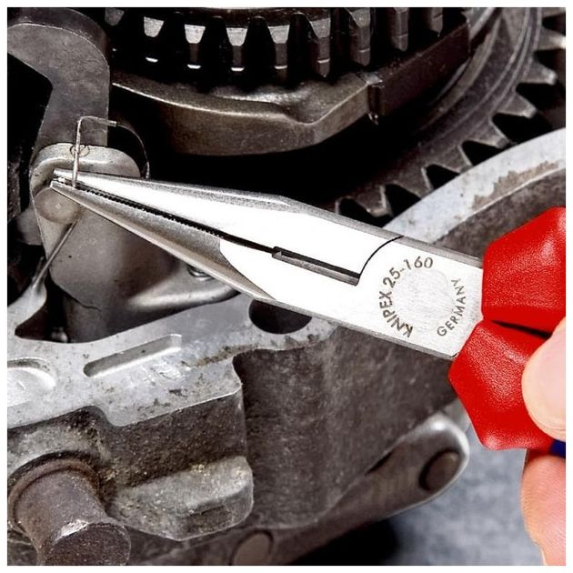 Плоские круглогубцы KNIPEX 25 01 160 с режущими кромками, фото , изображение 7 | SNABZHENIE.com.ua