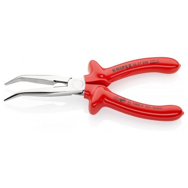Плоские круглогубцы KNIPEX 26 27 200 с режущими кромками, фото  | SNABZHENIE.com.ua