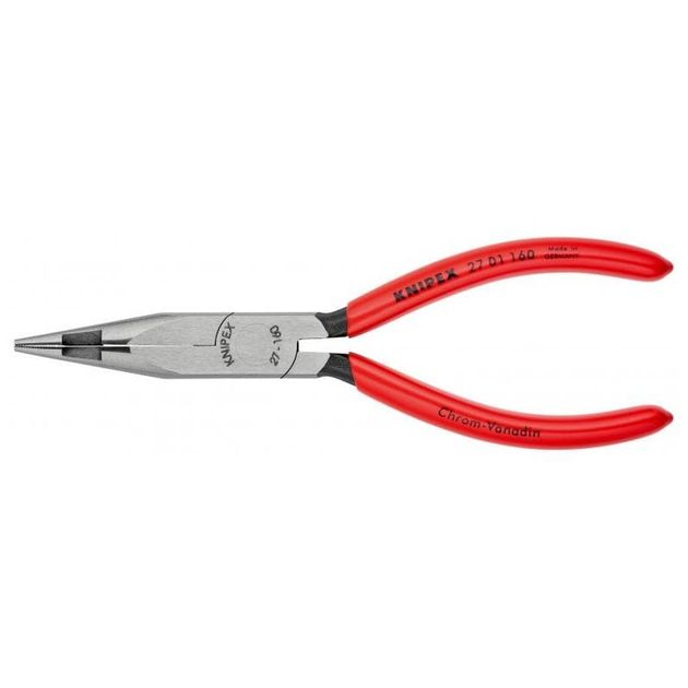 Круглогубцы с резом KNIPEX 27 01 160, плоские, средние 160 мм, фото  | SNABZHENIE.com.ua