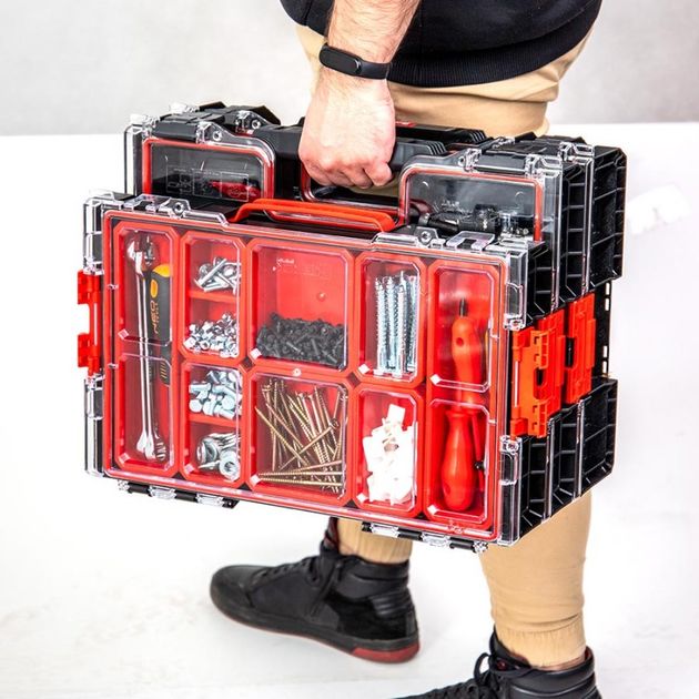 Ящик для инструментов QBRICK SYSTEM PRO ORGANIZER 100, 450x296x79 мм, фото , изображение 4 | SNABZHENIE.com.ua Ящик для инструментов QBRICK SYSTEM PRO ORGANIZER 100, 450x296x79 мм, фото , изображение 4 | SNABZHENIE.com.ua