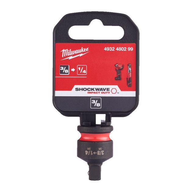 Адаптер MILWAUKEE 3/8" на 1/4" квадрат ударный, фото  | SNABZHENIE.com.ua