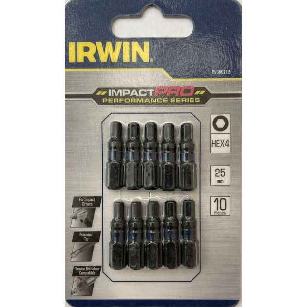 Бита PZ2 1/4", 25мм, 10шт, IMPACT PRO, IRWIN, фото  | SNABZHENIE.com.ua