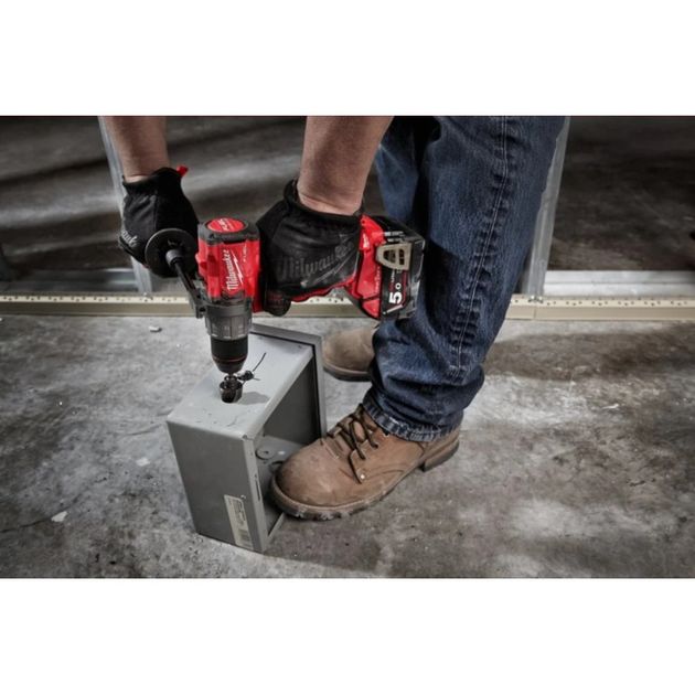 Дрель-шуруповерт Milwaukee M18 ONEPD2-502X FUEL ONE-KEY (Li-Ion 5Ач), крутящий момент 135 Нм, фото , зображення 9 | SNABZHENIE.com.ua