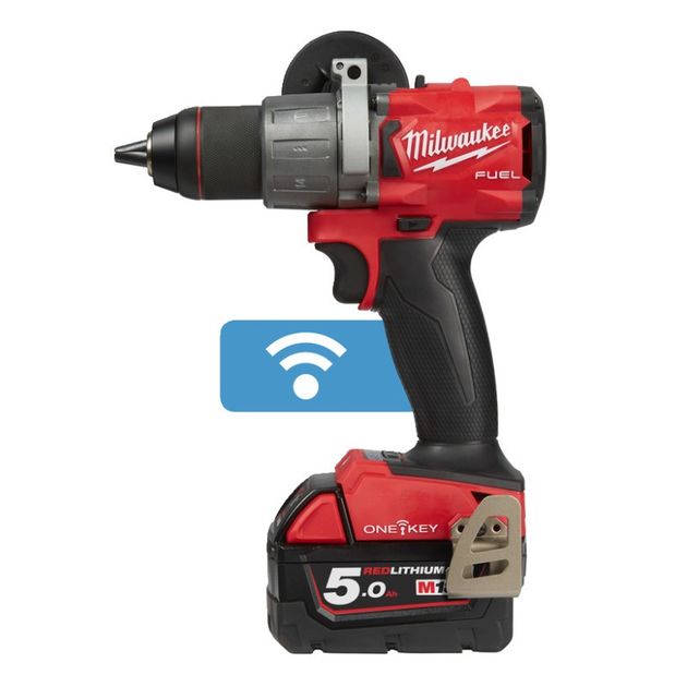 Дрель-шуруповерт Milwaukee M18 ONEPD2-502X FUEL ONE-KEY (Li-Ion 5Ач), крутящий момент 135 Нм, фото , зображення 2 | SNABZHENIE.com.ua