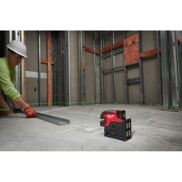 Лазерный нивелир M12 CLL4P-0C 4 точки, зеленый луч, фото , изображение 10 | SNABZHENIE.com.ua