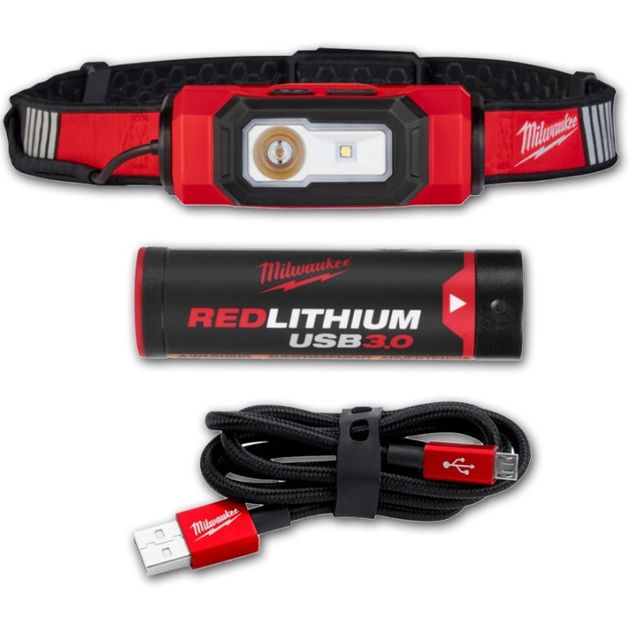 Фонарь налобный аккумуляторный USB L4 HL-VIS-301 MILWAUKEE, фото  | SNABZHENIE.com.ua