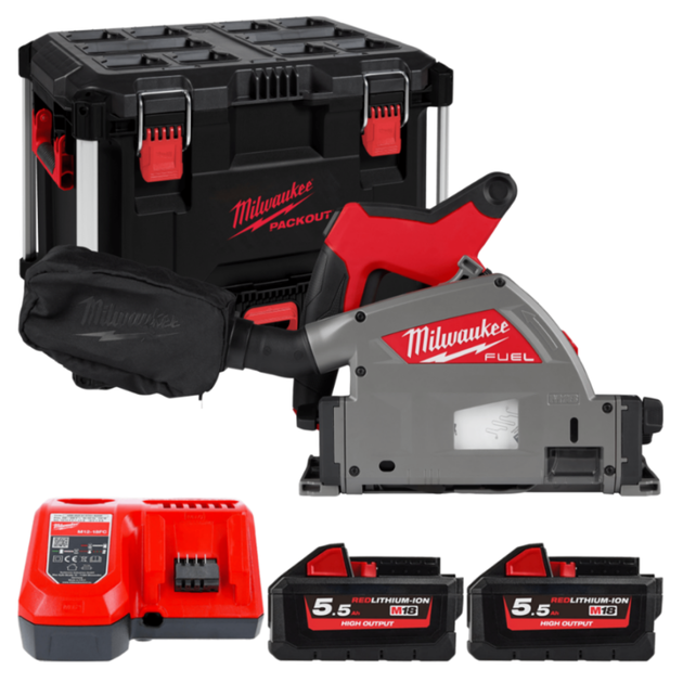 Аккумуляторная погружная пила Milwaukee M18 FPS55-552P, 55 мм, фото  | SNABZHENIE.com.ua