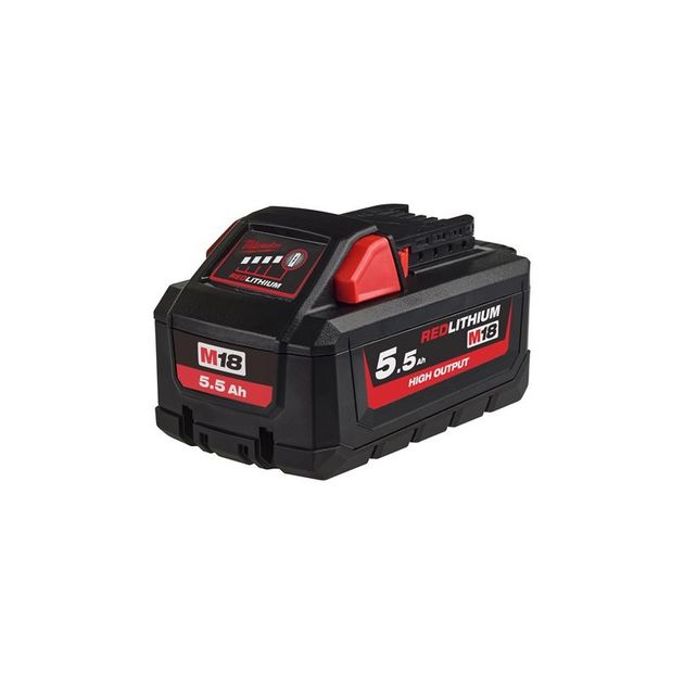 Аккумулятор MILWAUKEE M18 HB5.5 HIGH OUTPUT™ 5.5 Ач, фото , изображение 3 | SNABZHENIE.com.ua Аккумулятор MILWAUKEE M18 HB5.5 HIGH OUTPUT™ 5.5 Ач, фото , изображение 3 | SNABZHENIE.com.ua