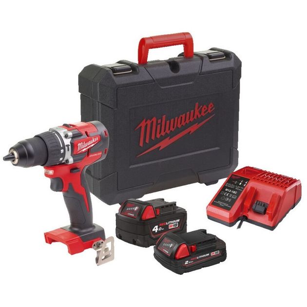 Акумуляторна ударна дрель-шуруповерт MILWAUKEE M18 CBLPD-422C 4933472116, крут. момент 60 Нм, фото , зображення 2 | SNABZHENIE.com.ua Акумуляторна ударна дрель-шуруповерт MILWAUKEE M18 CBLPD-422C 4933472116, крут. момент 60 Нм, фото , зображення 2 | SNABZHENIE.com.ua