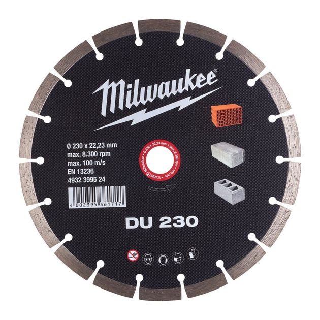 Алмазный диск DU 230 для бетона и камня MILWAUKEE, фото  | SNABZHENIE.com.ua