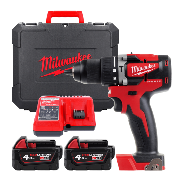 Бесщеткова ударна дрель компактна, крутний момент 60 Нм, M18 CBLPD-402C MILWAUKEE 4933464537, фото  | SNABZHENIE.com.ua