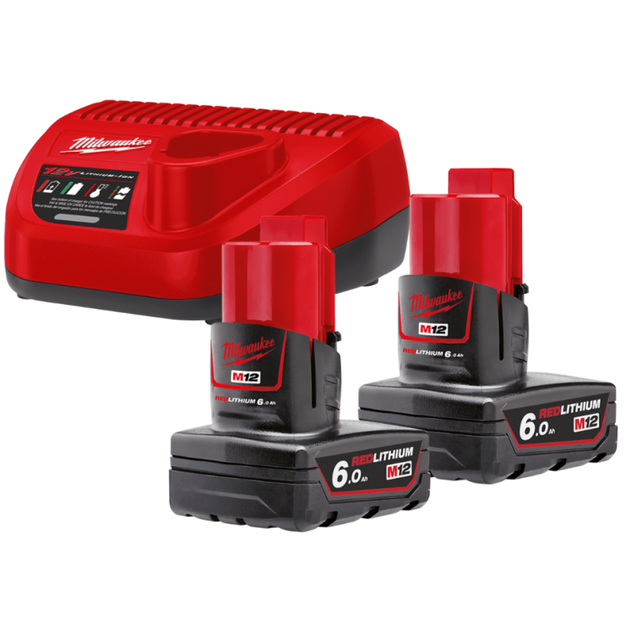 Энергокомплект MILWAUKEE M12 NRG-602 (B6 2шт + З/У С12С), фото  | SNABZHENIE.com.ua