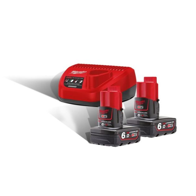 Энергокомплект MILWAUKEE M12 NRG-602 (B6 2шт + З/У С12С), фото , изображение 4 | SNABZHENIE.com.ua Энергокомплект MILWAUKEE M12 NRG-602 (B6 2шт + З/У С12С), фото , изображение 4 | SNABZHENIE.com.ua