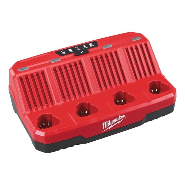 Зарядное устройство MILWAUKEE M12 C4 для 4 аккумуляторов М12, фото  | SNABZHENIE.com.ua