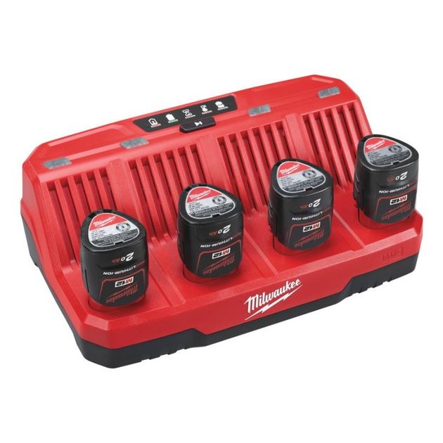 Зарядное устройство MILWAUKEE M12 C4 для 4 аккумуляторов М12, фото , изображение 5 | SNABZHENIE.com.ua Зарядное устройство MILWAUKEE M12 C4 для 4 аккумуляторов М12, фото , изображение 5 | SNABZHENIE.com.ua