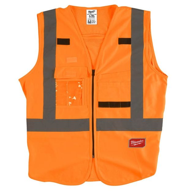 Жилет сигнальный оранжевый MILWAUKEE 2XL/3XL, фото  | SNABZHENIE.com.ua