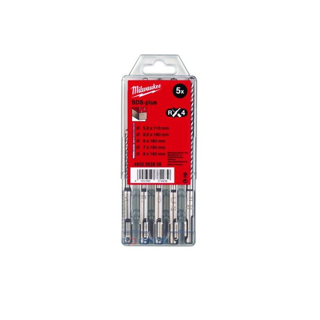 Набор буров SDS-PLUS с 4 режущими кромками MILWAUKEE 4932352835, фото  | SNABZHENIE.com.ua
