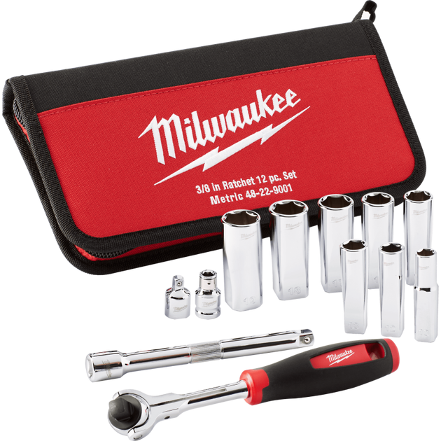 Набор головок 3/8" (12 шт) MILWAUKEE, фото  | SNABZHENIE.com.ua