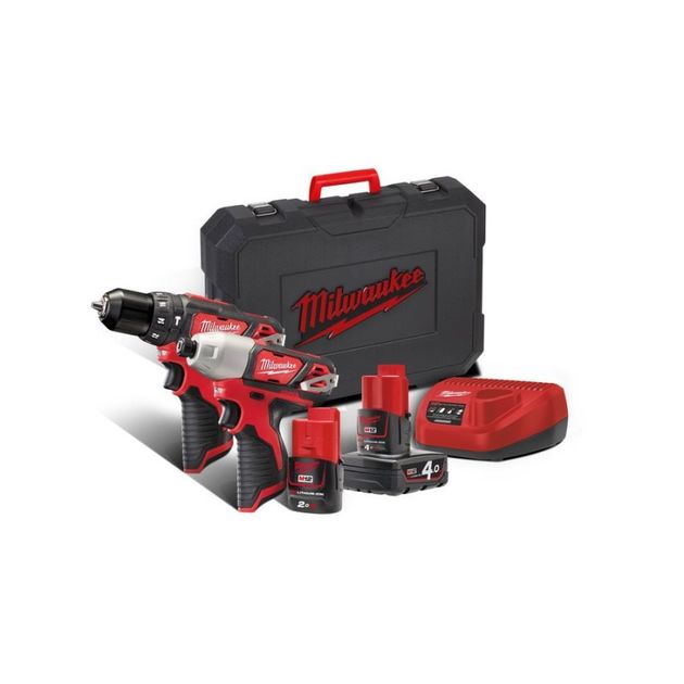 Набор аккумуляторных инструментов MILWAUKEE M12 BPP2B-421C, фото , изображение 2 | SNABZHENIE.com.ua