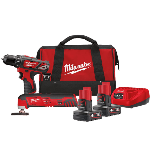 Набір з двох акумуляторних інструментів M12 VPP2D-402B MILWAUKEE 4933441250, фото  | SNABZHENIE.com.ua