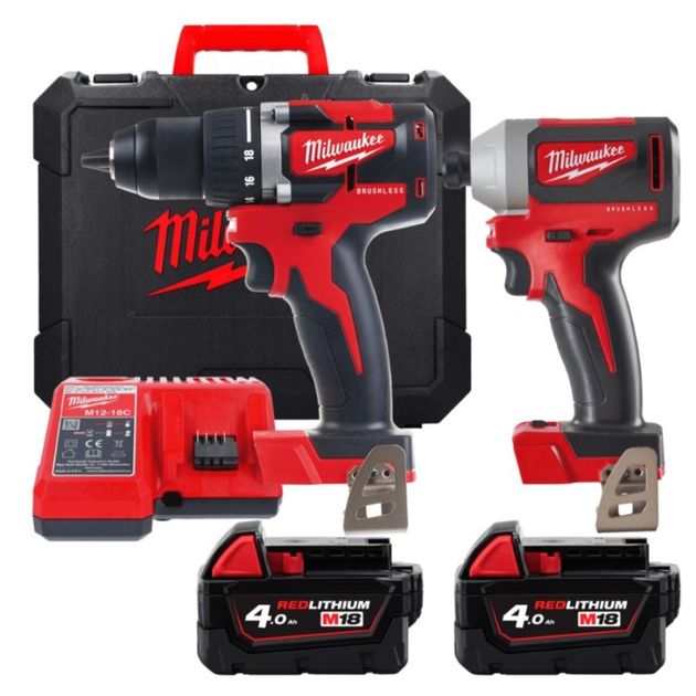 Набор инструментов MILWAUKEE M18 CBLPP2B-402C, фото  | SNABZHENIE.com.ua