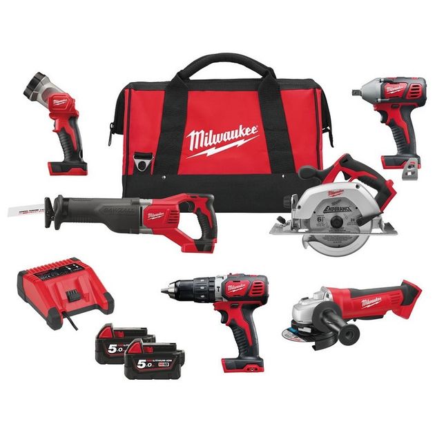 Набор инструментов MILWAUKEE M18 PP6B-502B 4933451038, фото , изображение 2 | SNABZHENIE.com.ua Набор инструментов MILWAUKEE M18 PP6B-502B 4933451038, фото , изображение 2 | SNABZHENIE.com.ua