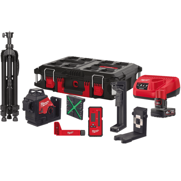 Нівелір лазерний 3D акумуляторний MILWAUKEE M12 3PLKIT-401P, фото  | SNABZHENIE.com.ua