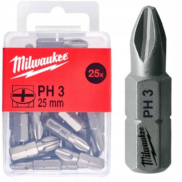 Насадка Milwaukee PH3 25мм, 25 штук, фото  | SNABZHENIE.com.ua