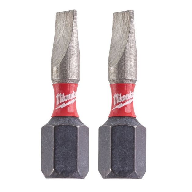 Насадка Milwaukee SHOCKWAVE SL1.2x6.5 25мм (2 шт), фото  | SNABZHENIE.com.ua