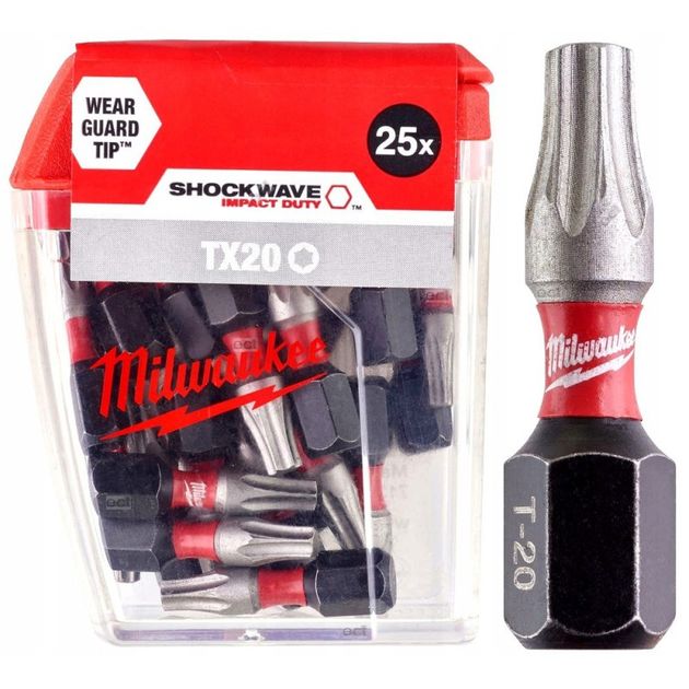 Насадка Milwaukee SHOCKWAVE TX20 25мм, 25 шт., фото  | SNABZHENIE.com.ua