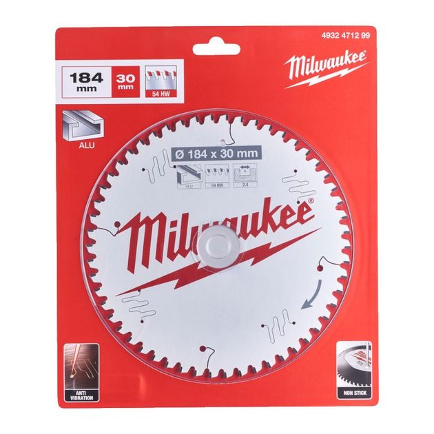 Пильный диск Alu PFTE MILWAUKEE 184х30х2,4мм, 54 зуба, фото  | SNABZHENIE.com.ua