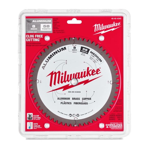 Диск пильный Alu PFTE MILWAUKEE 203х5/8" 58 зуб., фото  | SNABZHENIE.com.ua