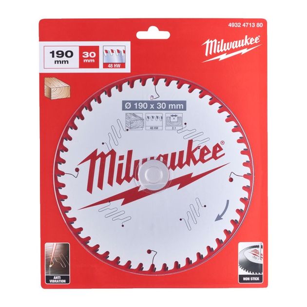 Пильный диск PFTE THIN KERF MILWAUKEE 190x30x2,1мм, 48 зубьев, фото  | SNABZHENIE.com.ua