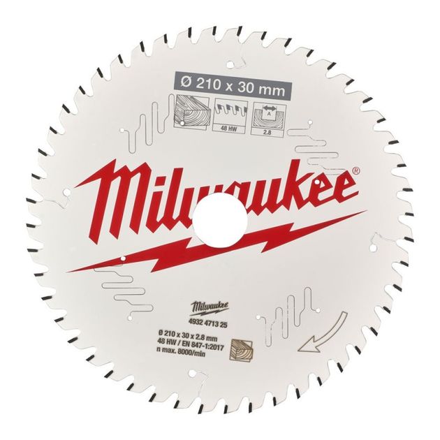 Диск пильный Milwaukee PFTE, 210x30x2,8мм, 48 зубьев, фото  | SNABZHENIE.com.ua