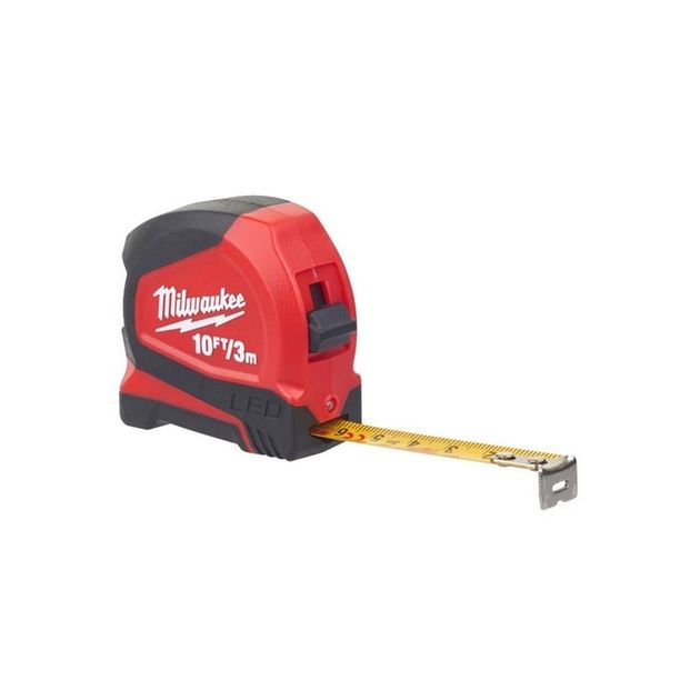 Рулетка MILWAUKEE 3м с LED подсветкой (12мм), фото  | SNABZHENIE.com.ua